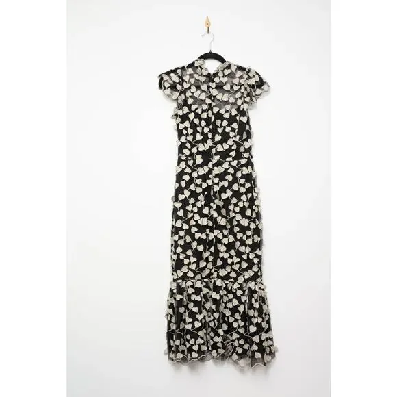 Shoshanna Black and White Chiffon Liberty Dress Size 2 - Picture 5 of 10
